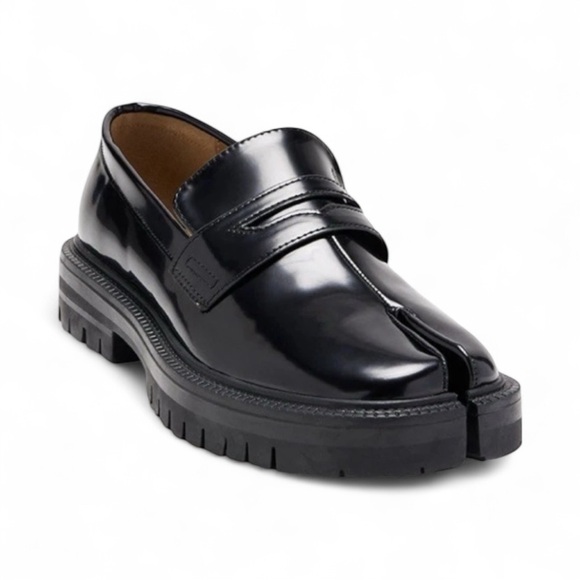 Women’s Uniform Tabi Loafers - Black 11 - Picture 1 of 3